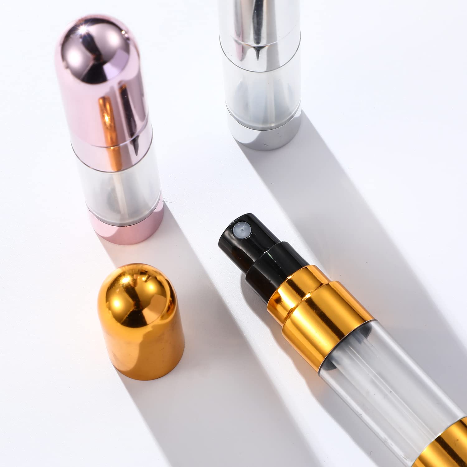 Amazon.co.jp: ポータブル トラベル 香水ボトル 詰め替え可能 5pcs 5ml